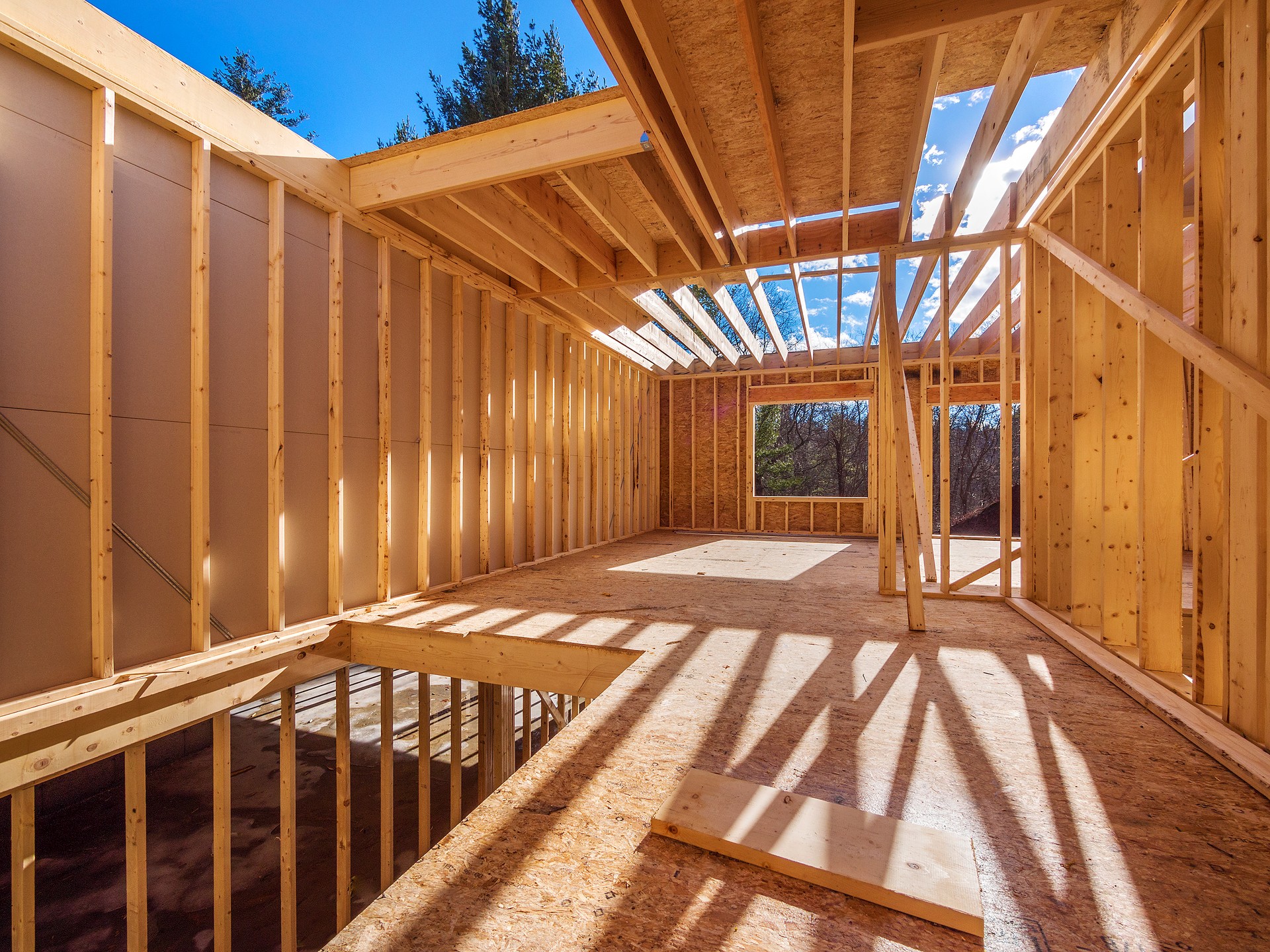 New framing construction of a  house